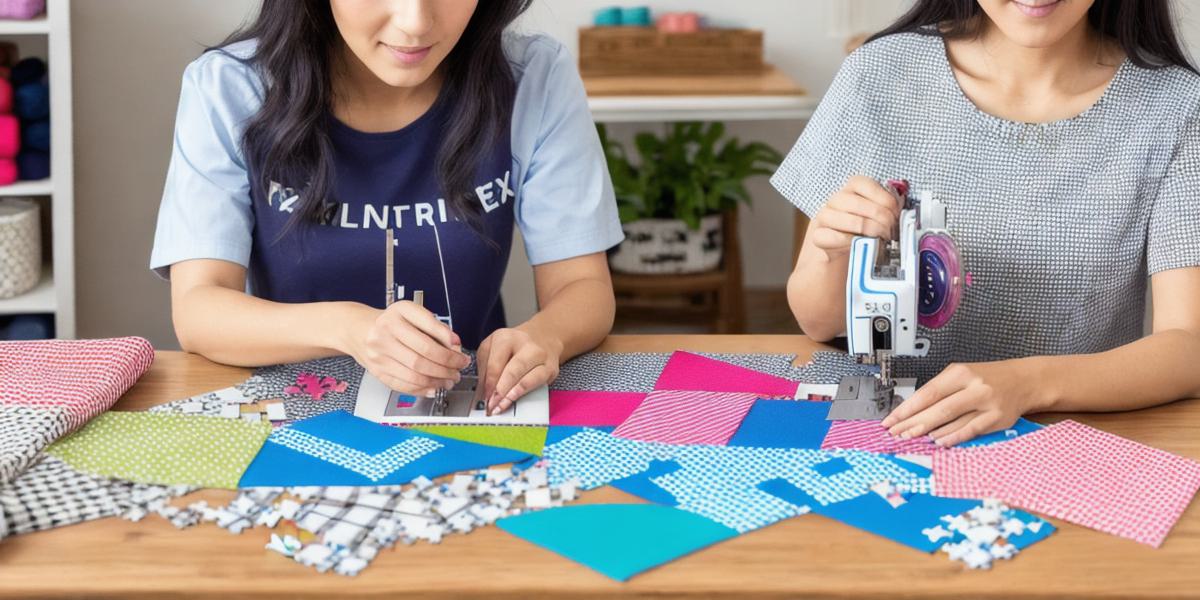 Wie man eine Steppdecke für ein Puzzle-T-Shirt herstellt