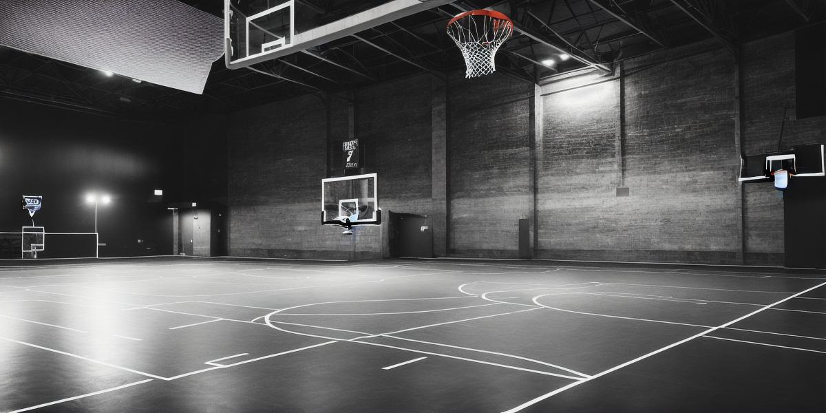 wie man einen Basketballplatz nachts beleuchtet