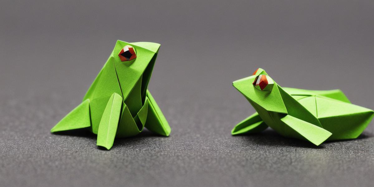 Titel: Origami-Frosch: Die wundersame Kunst der Papierfaltung