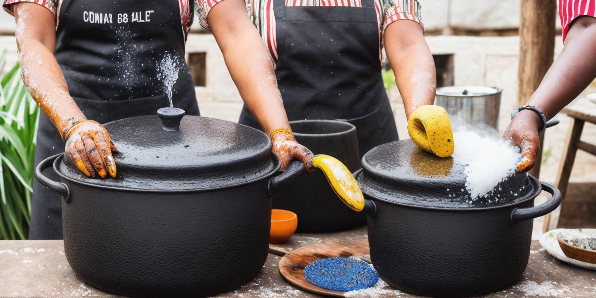 wie man einen Potjie-Topf reinigt